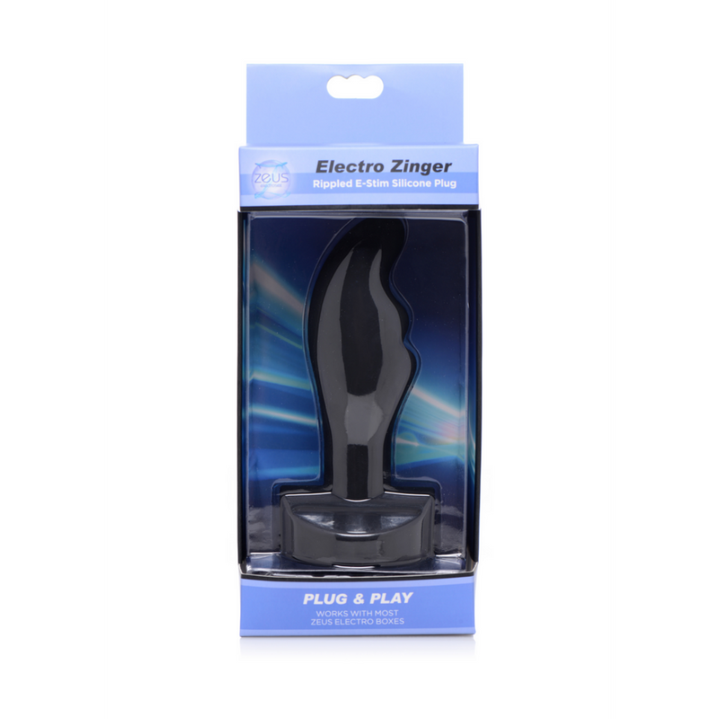 Electro Zinger - Ribbed E-Stim Silicone Plug