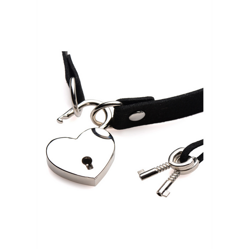 Lock-It - Choker with Heart Lock and Key