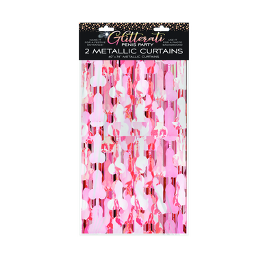 Glitterati - Penis Foil Curtain - Set of 2