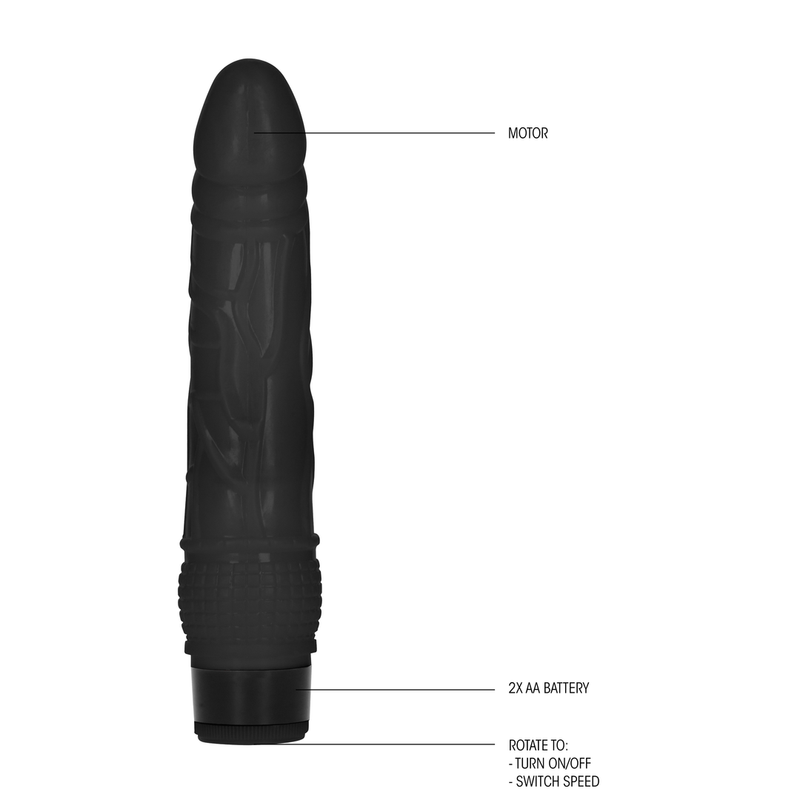 Thin Realistic Dildo Vibrator - 8 / 20 cm