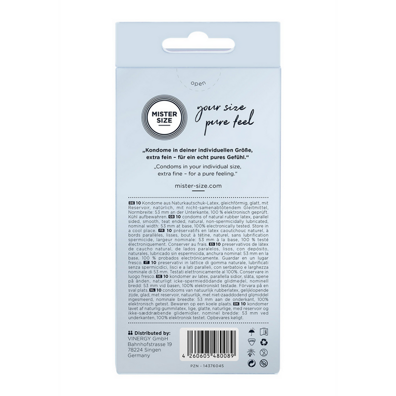 Pure Feel - Condoms 53 mm - 10 Pack