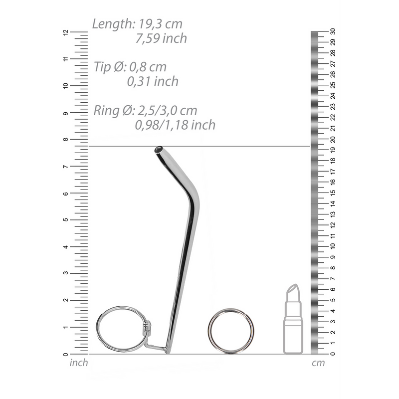 Stainless Steel Dilator with Glans Ring - 0.3 / 8 mm