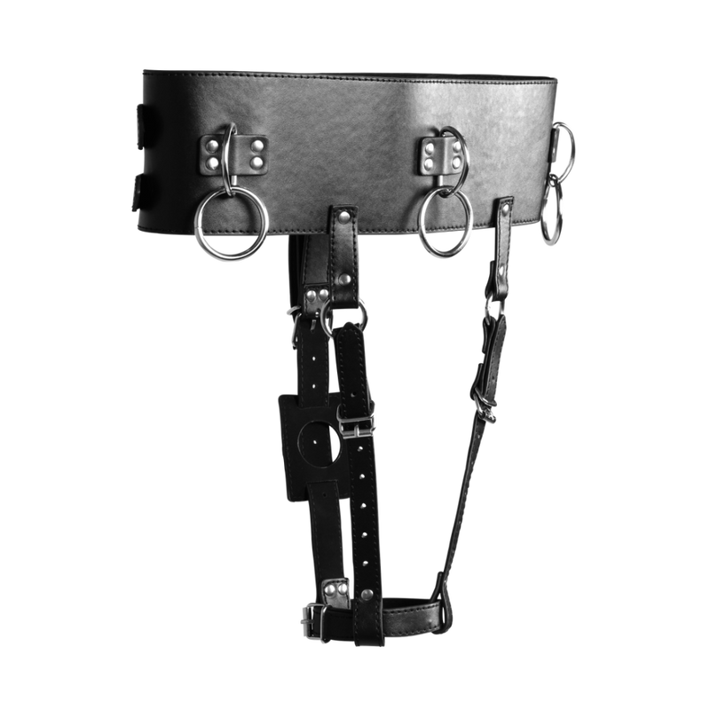 Belt with Vibrator Holder - Black