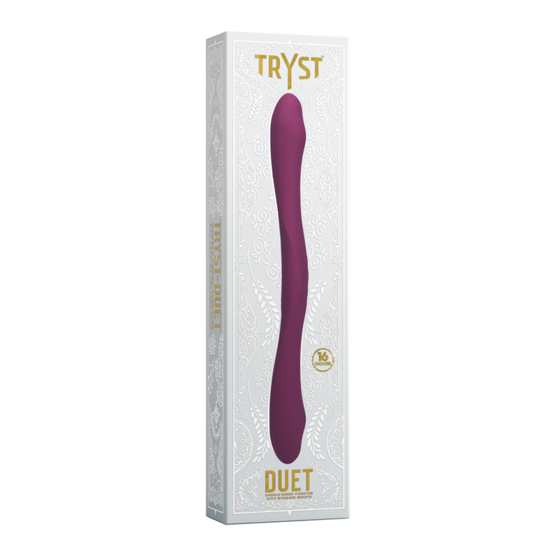 Duet - Double Ended Vibrator with Wireless Remote - Berry