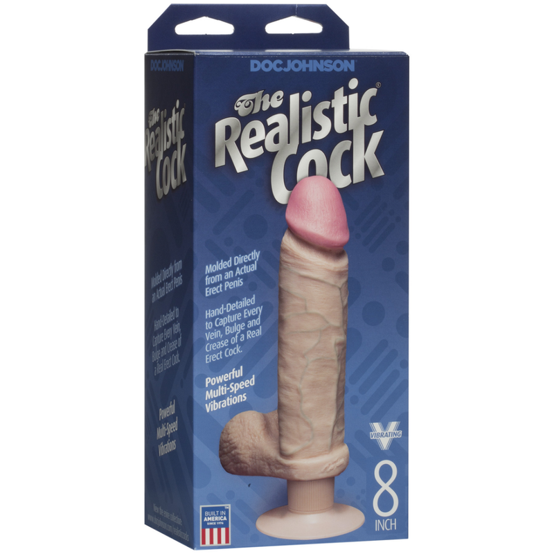 The Realistic Cock - Realistic Vibrating ULTRASKYN Dildo - 2 Pieces
