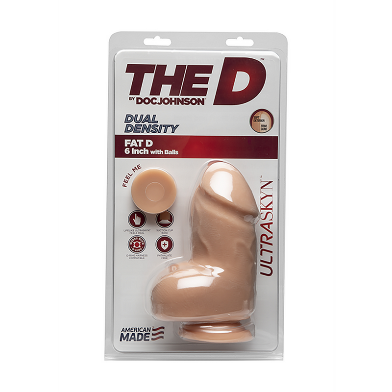 Fat D - Realistic ULTRASKYN Dildo with Balls - 6 / 15 cm