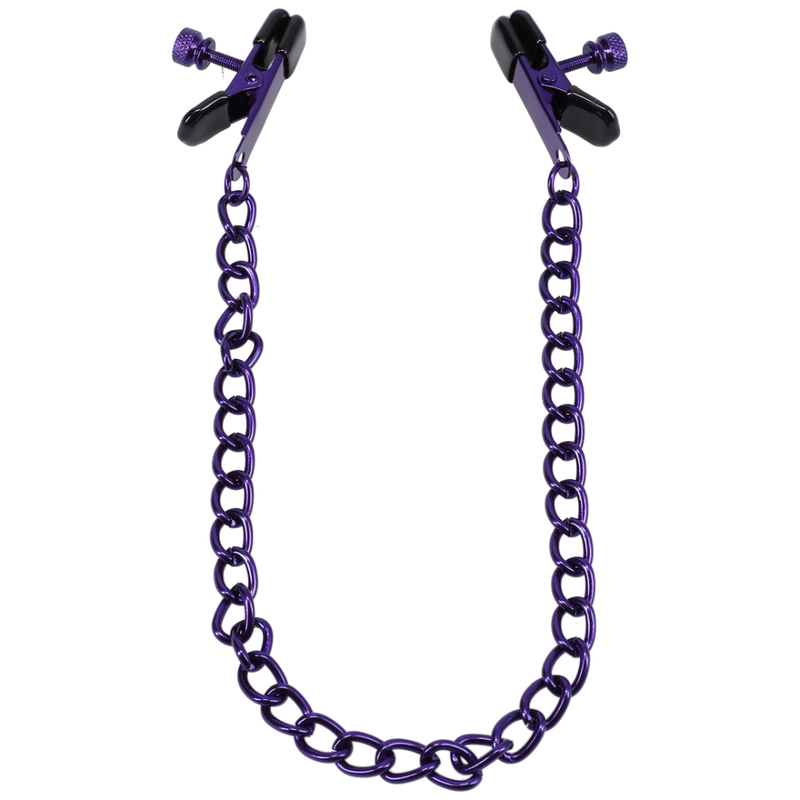 Chained Up - Nipple Clamps - Purple