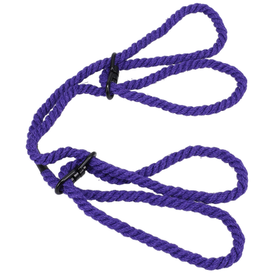 Restrain - 6mm Hemp Wrist or Ankle Cuffs - Purple