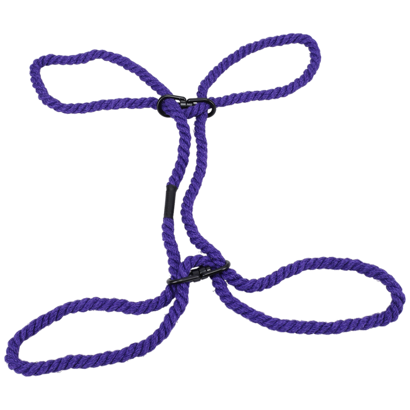 Restrain - 6mm Hemp Wrist or Ankle Cuffs - Purple