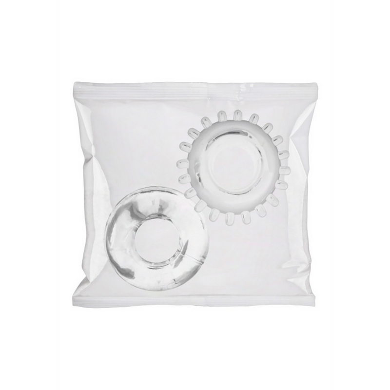 2 Pack C-Ring Set - Clambowl 50 Pieces - Clear