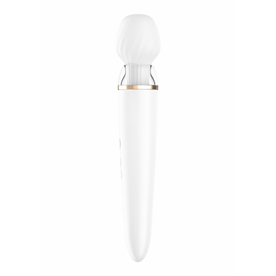 Double Wand-er Wand - Massage Wand and Vibrator - White