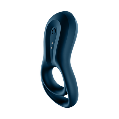 Epic Duo Ring - Double Ring Vibrating Cockring - Dark Blue