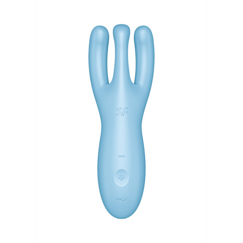 Threesome 4Plus - Lay-on Vibrator with App - Blue