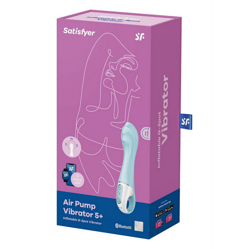 Air Pump Vibrator 5 - Inflatable Vibrator - Blue