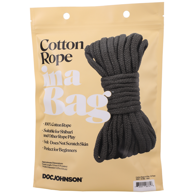 Cotton Rope - 32 ft - Black