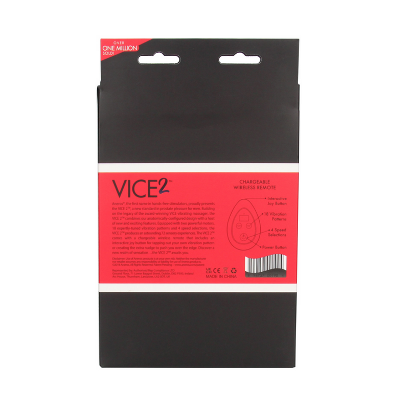 Vice 2 - Vibrating Male G-Spot Stimulator - Black
