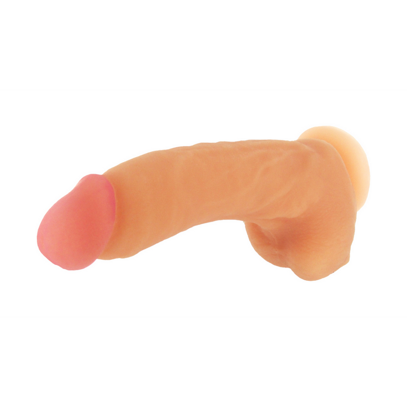 Girthy George Dildo with Suction Cup - 9 inch - Flesh