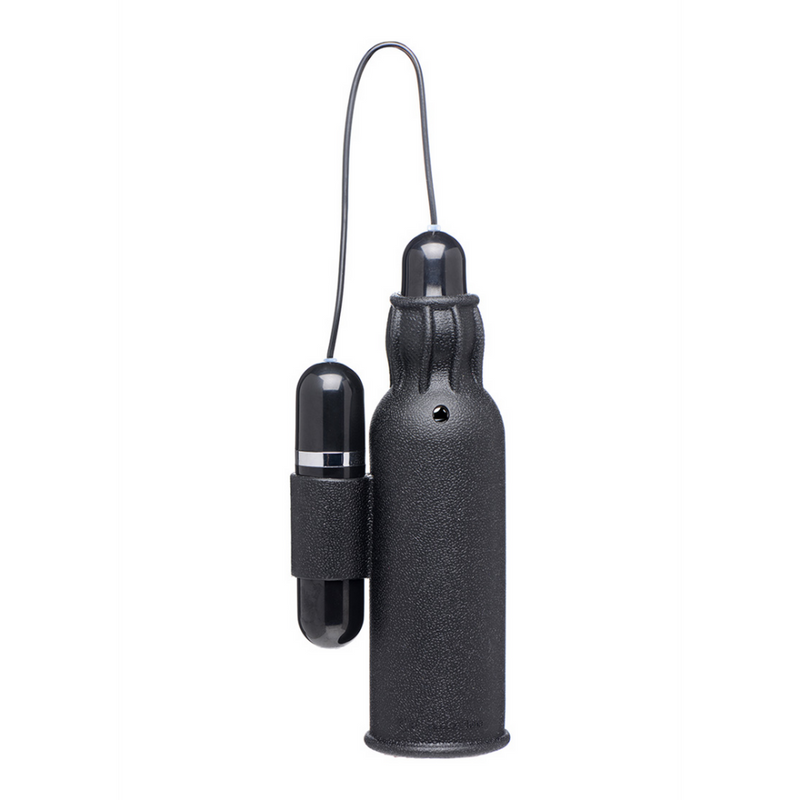 Lightning Stroke - Silicone Stroker with Vibrating Bullet