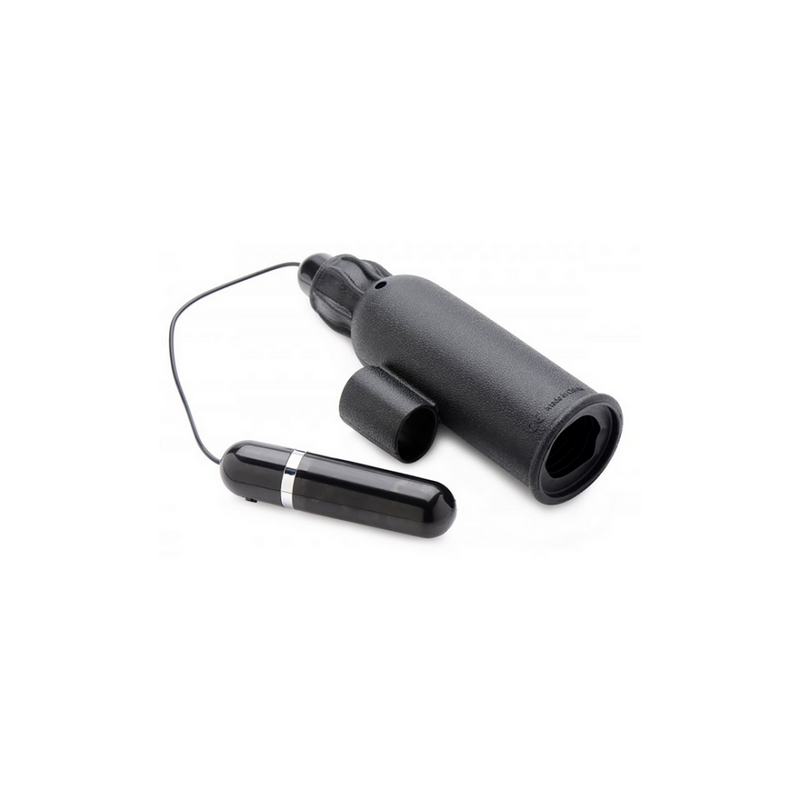 Lightning Stroke - Silicone Stroker with Vibrating Bullet