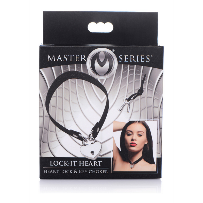 Lock-It - Choker with Heart Lock and Key