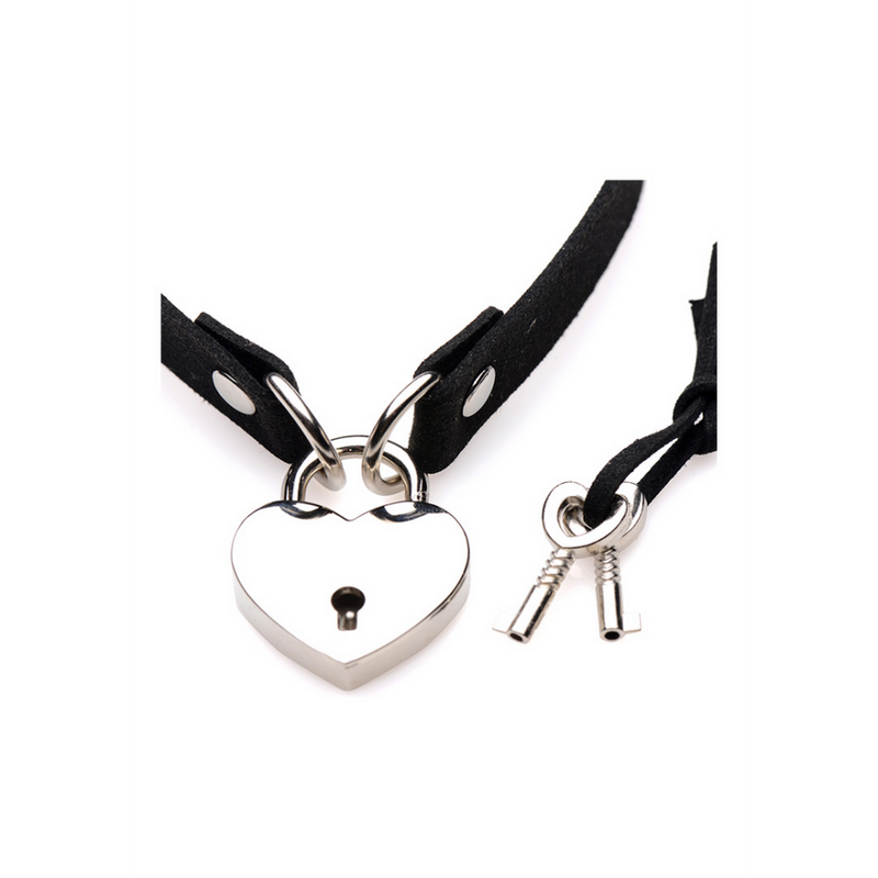 Lock-It - Choker with Heart Lock and Key