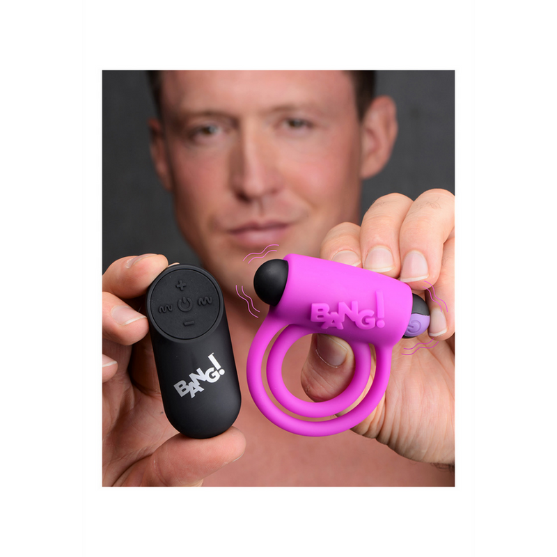 Silicone Cockring and Bullet with Remote Control