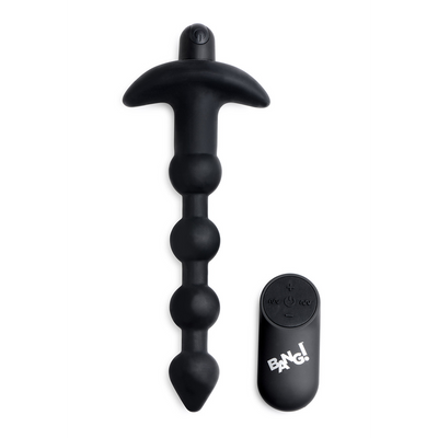 Vibrating Silicone Anal Beads and Remote Control