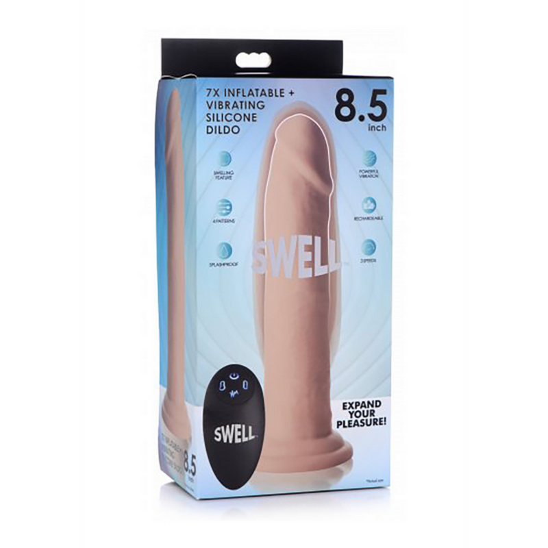Swell - Inflatable and Vibrating Silicone Dildo - 7 / 18 cm
