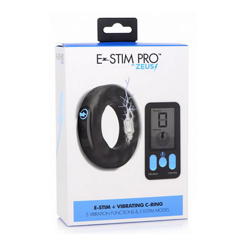 E-Stim Pro - Silicone Vibrating Cockring + Remote Control