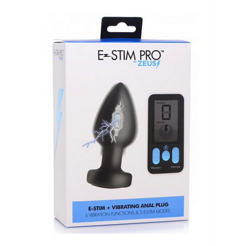 E-Stim Pro - Silicone Vibrating Anal Plug + Remote Control