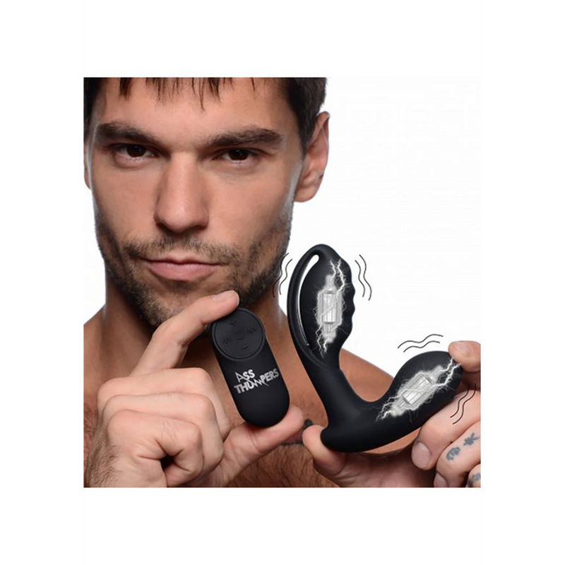 AT Power - Prostate Stimulator Hollow Prostate Plug with Remote Control and 7 Speeds