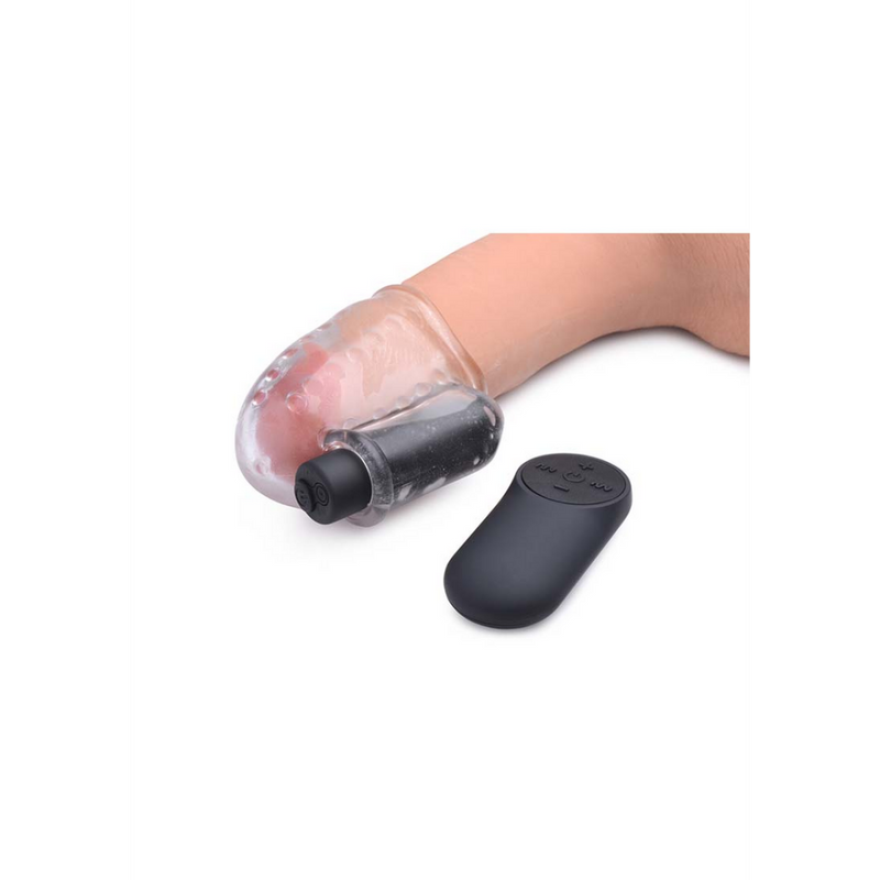 Rechargeable Penis Head Teaser with Remote Control