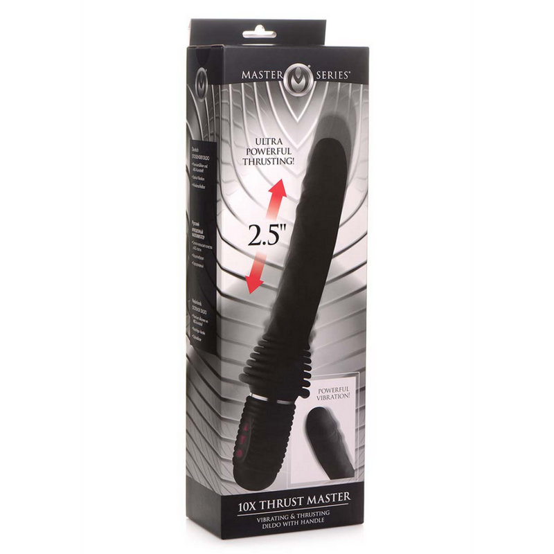 Thrust Master - Vibrating and Thrusting Dildo with Handle