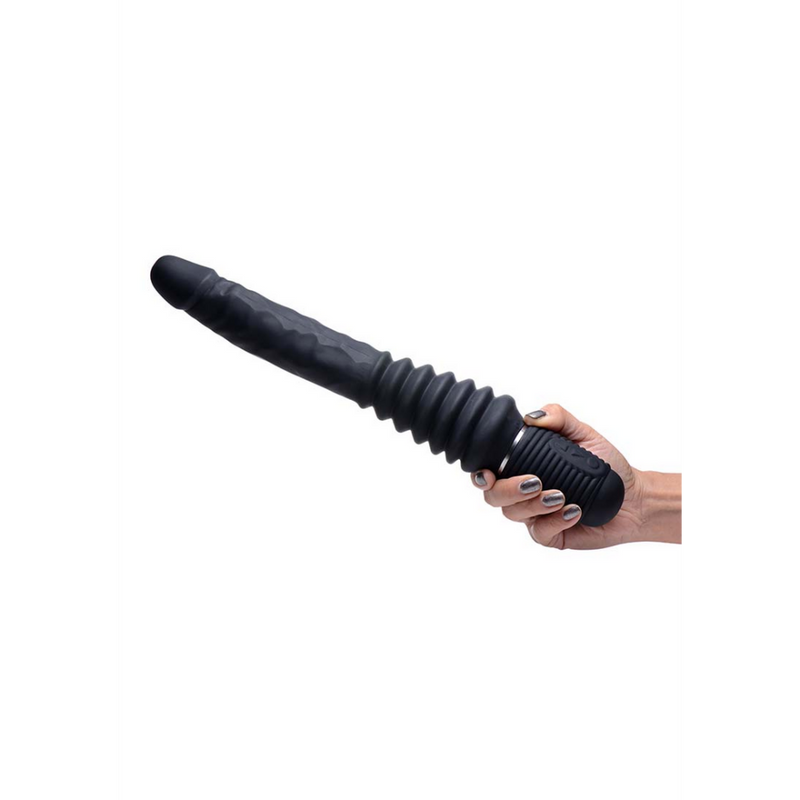 Thrust Master - Vibrating and Thrusting Dildo with Handle