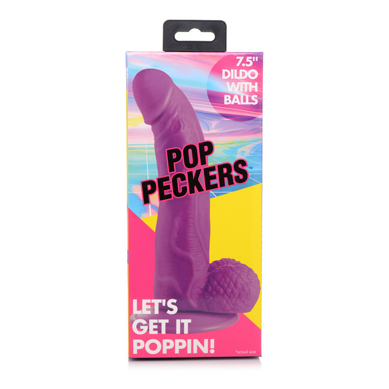 POP - Dildo with Balls - 7.5 / 19 cm