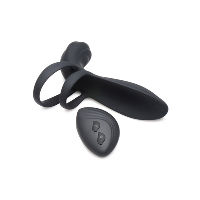 Silicone Vibrating Penis Sleeve with Remote Control