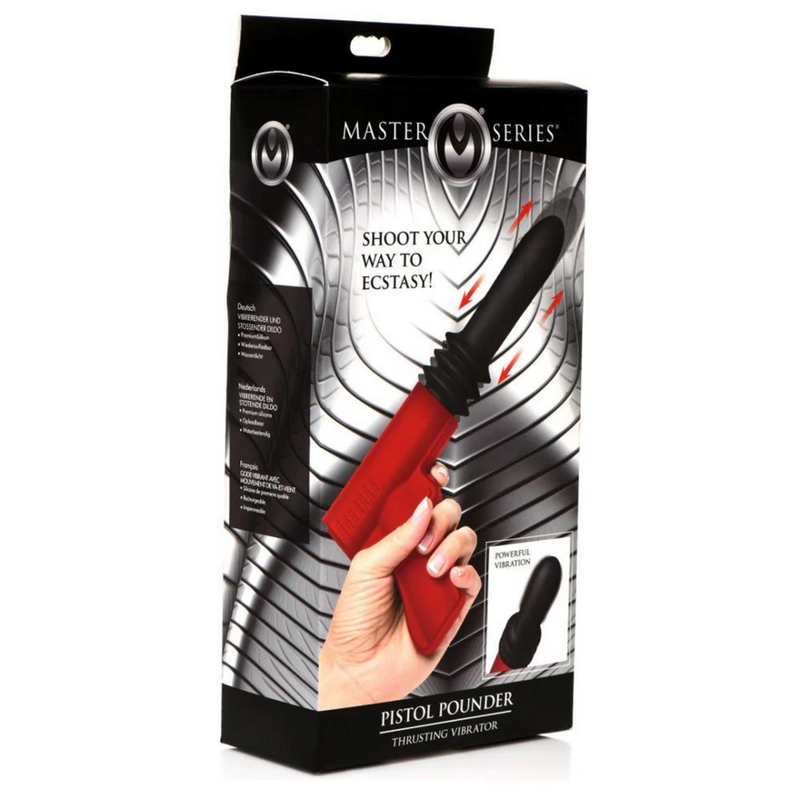 Thrusting Pistola Vibrator - Red