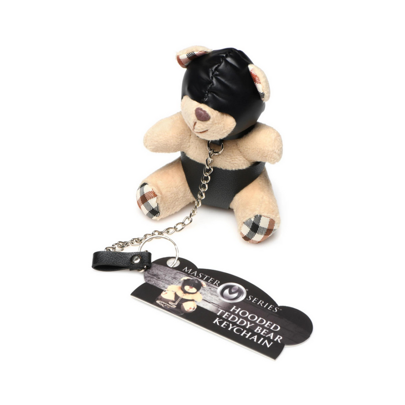 Hooded Teddy Bear Keychain - Tan