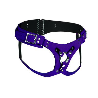 Bodice Deluxe - Leather Corset Harness - Purple