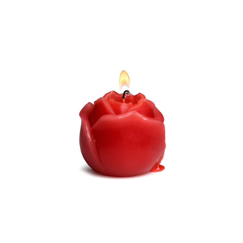 Flaming Rose - Drip Candle - Red
