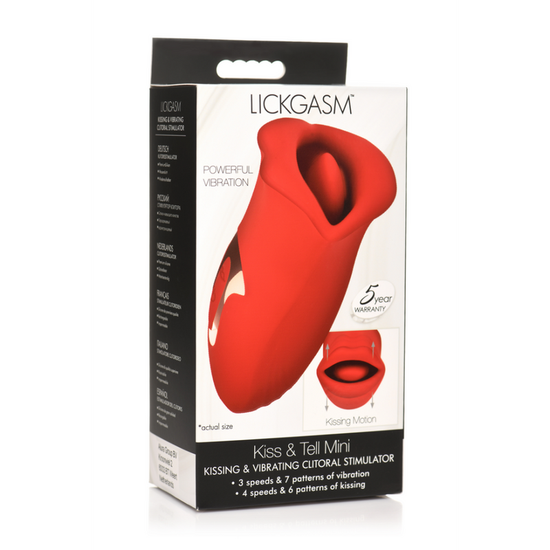 Kiss and Tell - Silicone Kissing and Vibrating Clitoral Stimulator - Red