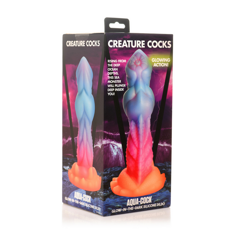 Aqua Cock - Glow-in-the-Dark Silicone Dildo