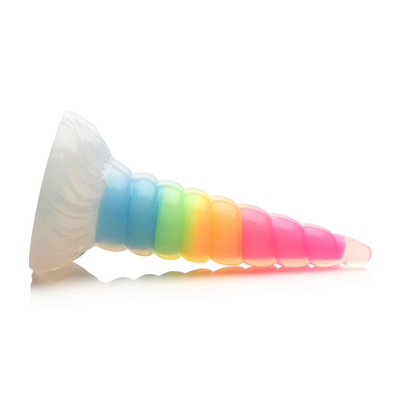 UniGlow - Glow-in-the-Dark Rainbow Silicone Dildo