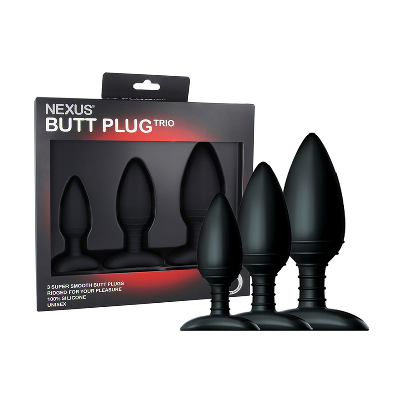 Butt Plug Trio - 3 Sturdy Silicone Butt Plugs