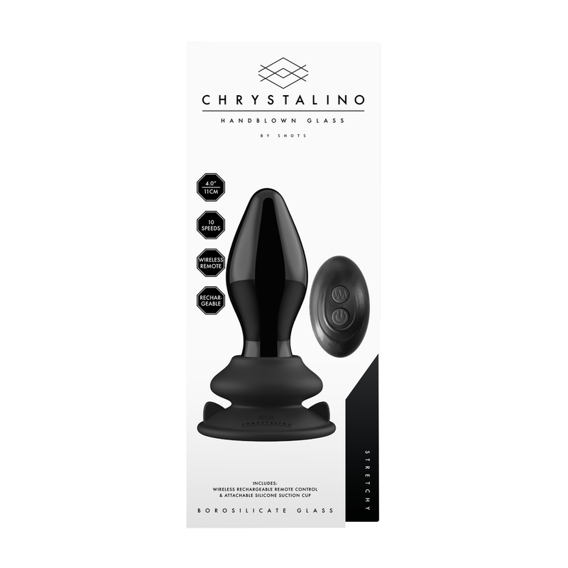 Stretchy - Glass Vibrator with Suction Cup