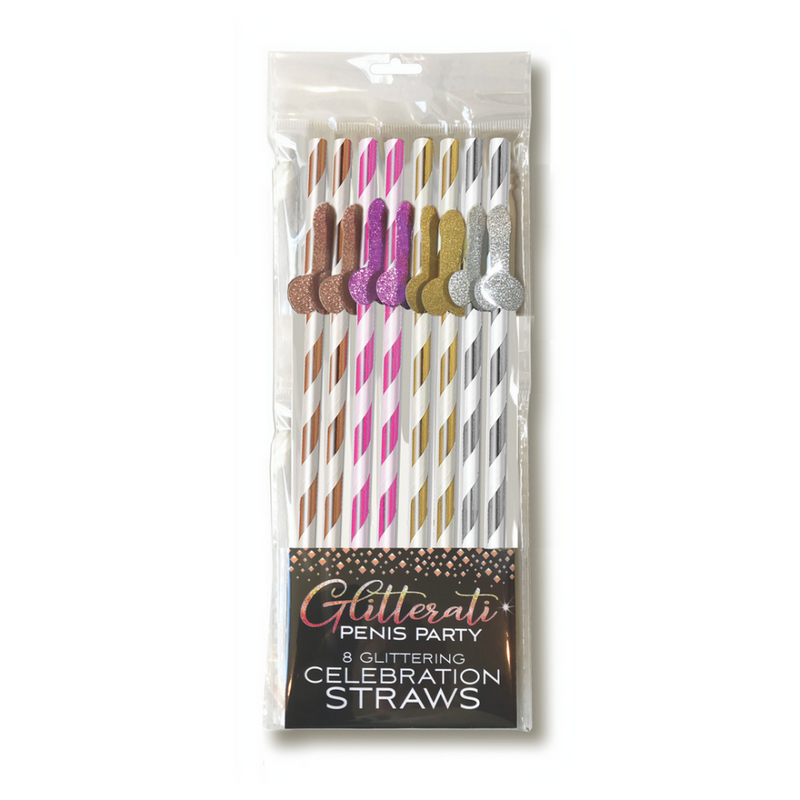 Glitterati - Penis Tall Party Straws