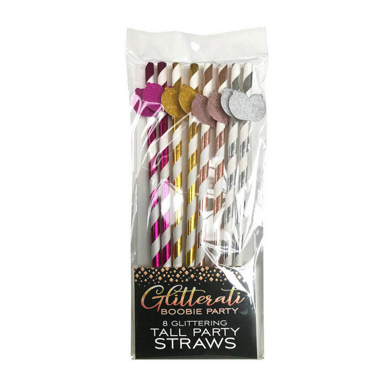 Glitterati - Boobie Tall Party Straws