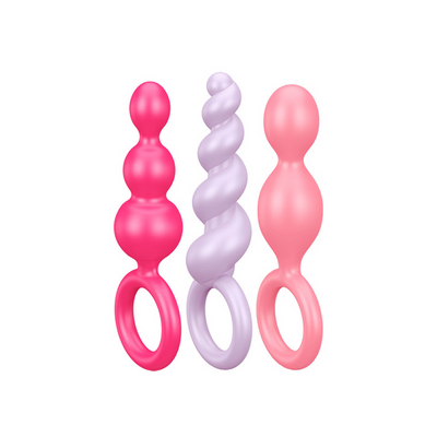 Booty Call - Butt Plug Set 3 Pcs - Pink/Purple/Red