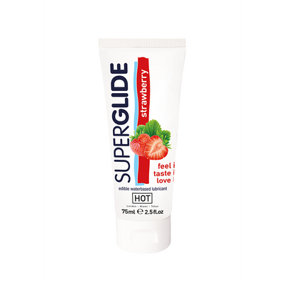 Superglide - Edible Waterbased Lubricant - Strawberry - 3 fl oz / 75 ml