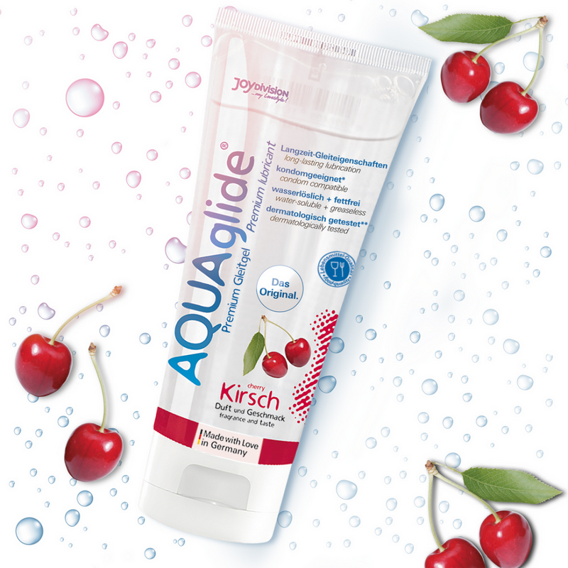 AQUAglide Neutral - Flavored Waterbased Lubricant - Cherry - 3 fl oz / 100 ml